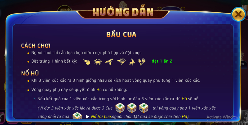 Thưởng phạt khi cược Bầu cua trên 789club apk