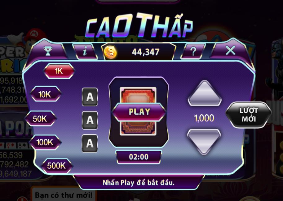 Hướng dẫn chơi game cá cược cao thấp tại 789Club hiệu quả