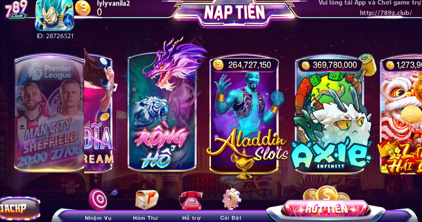 Giới thiệu về game Aladdin 789club apk