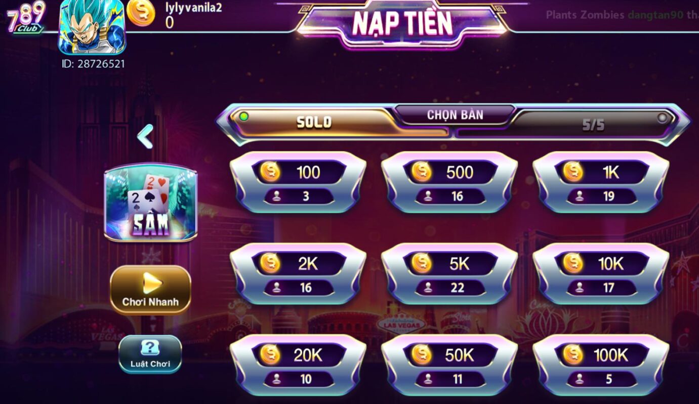 Những ưu điểm nên chơi game bài Sâm tại 789Club web