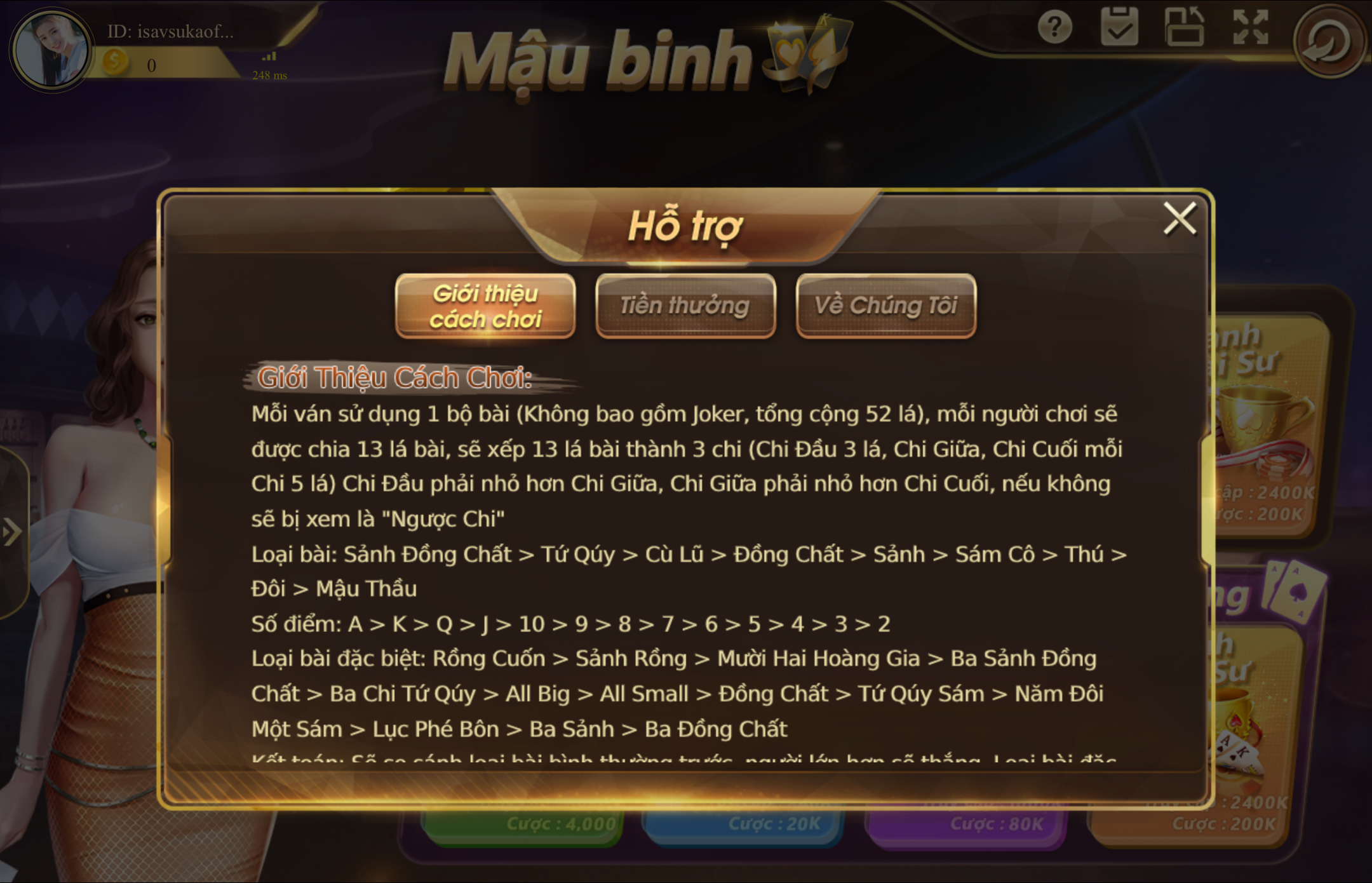 Luật chơi game bài Mậu Binh hấp dẫn nhất thị trường