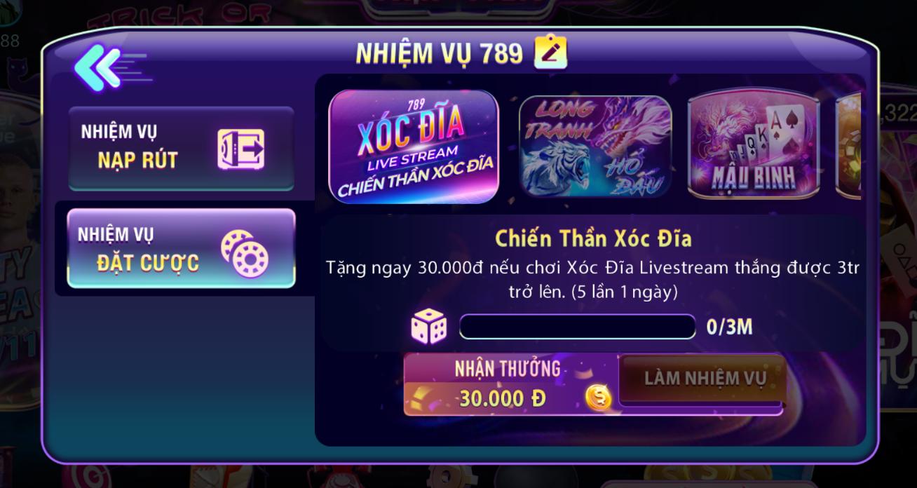 Tham gia khuyến mãi cực hot tại 789Club web