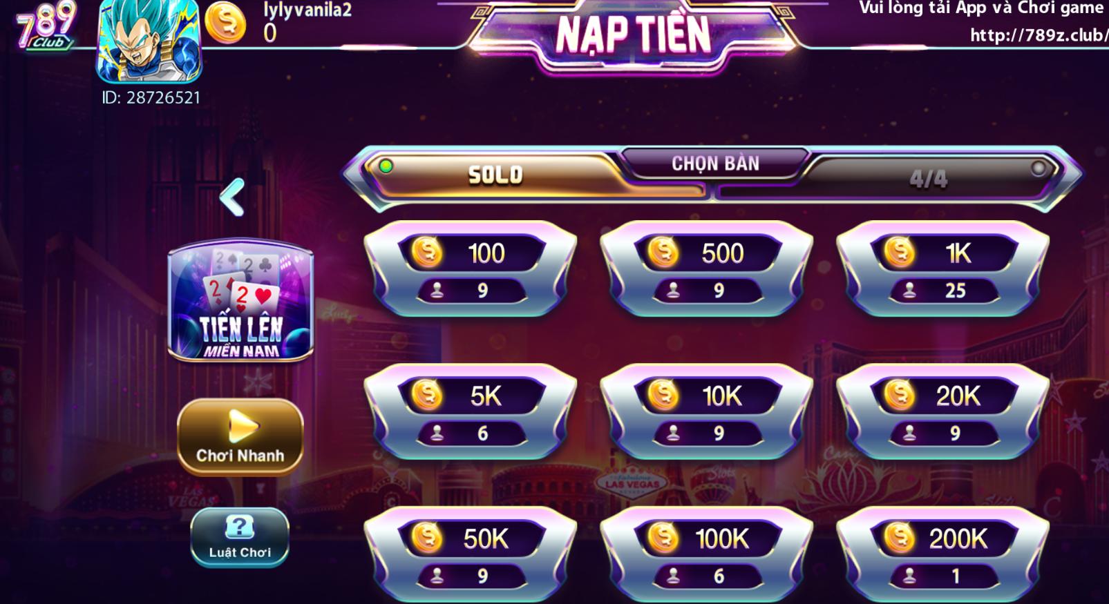 Bí quyết chơi Tiến lên miền Nam hiệu quả tại 789Club apk