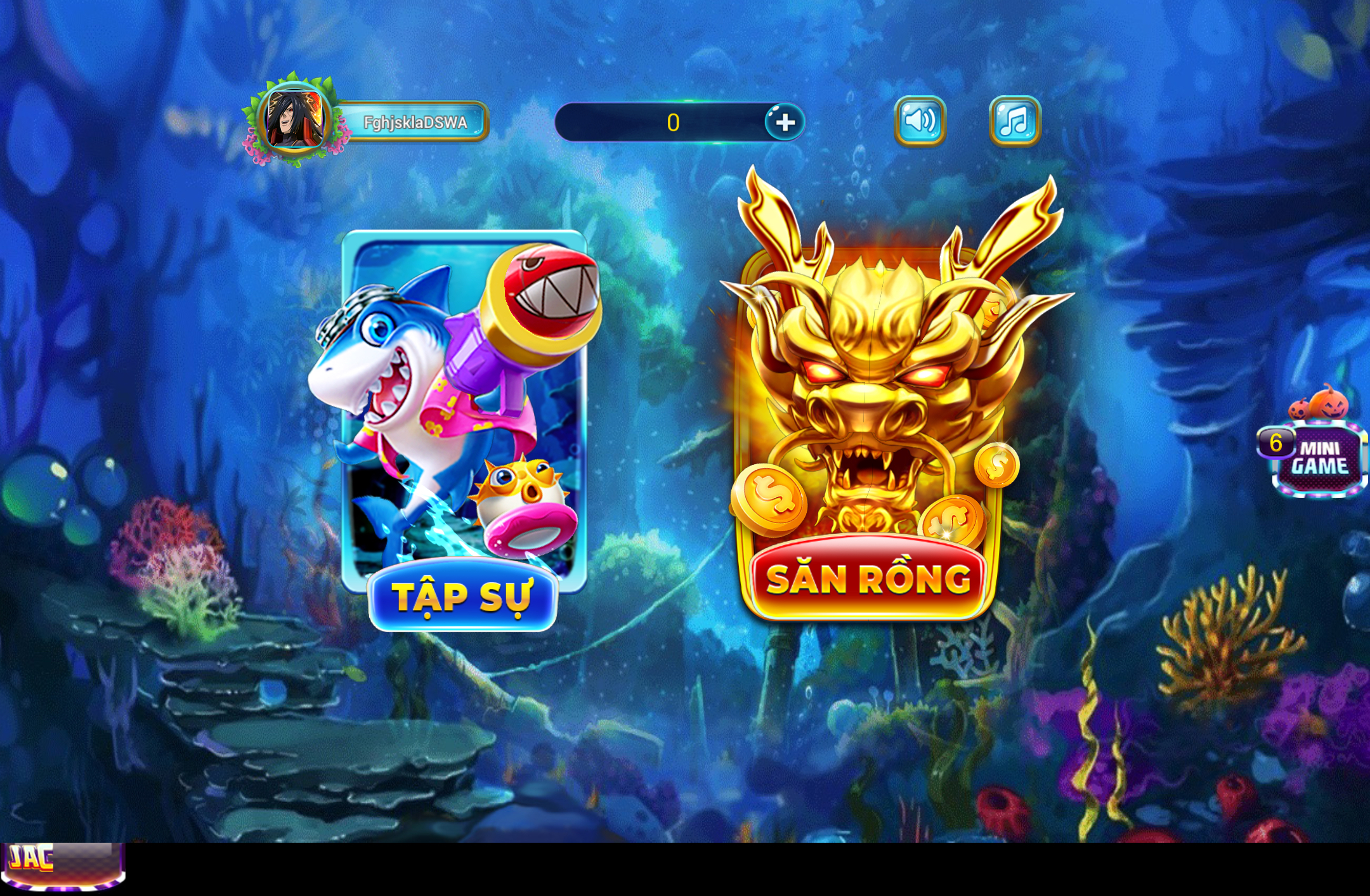 Phòng chơi game bắn cá đa dạng